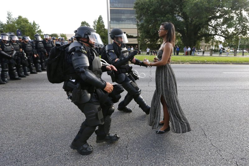 woman protesting